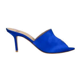 Peep-Toe Mule Blue