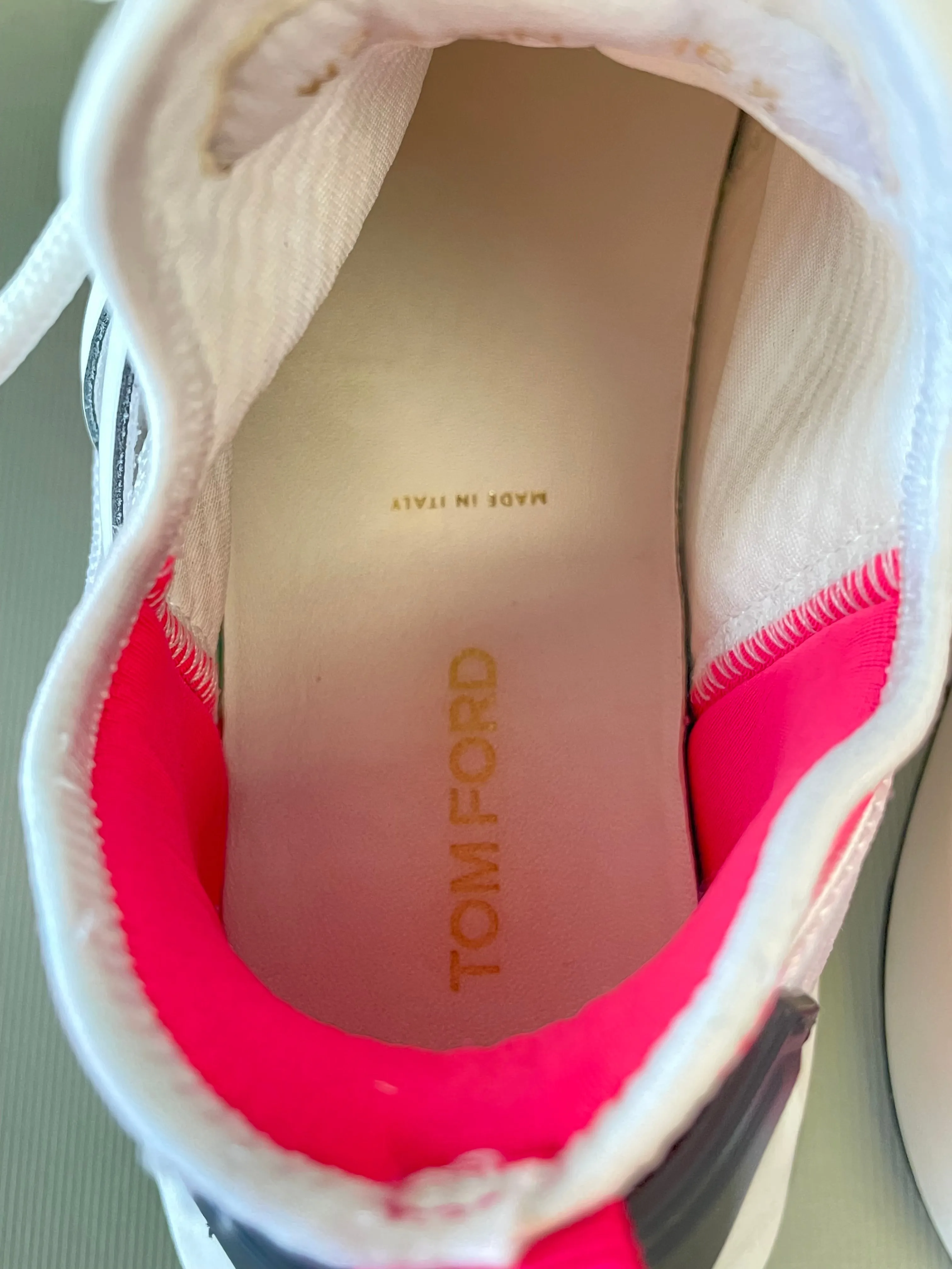 Pink & White Shoes Luxury Designer Tom Ford, Size 6
