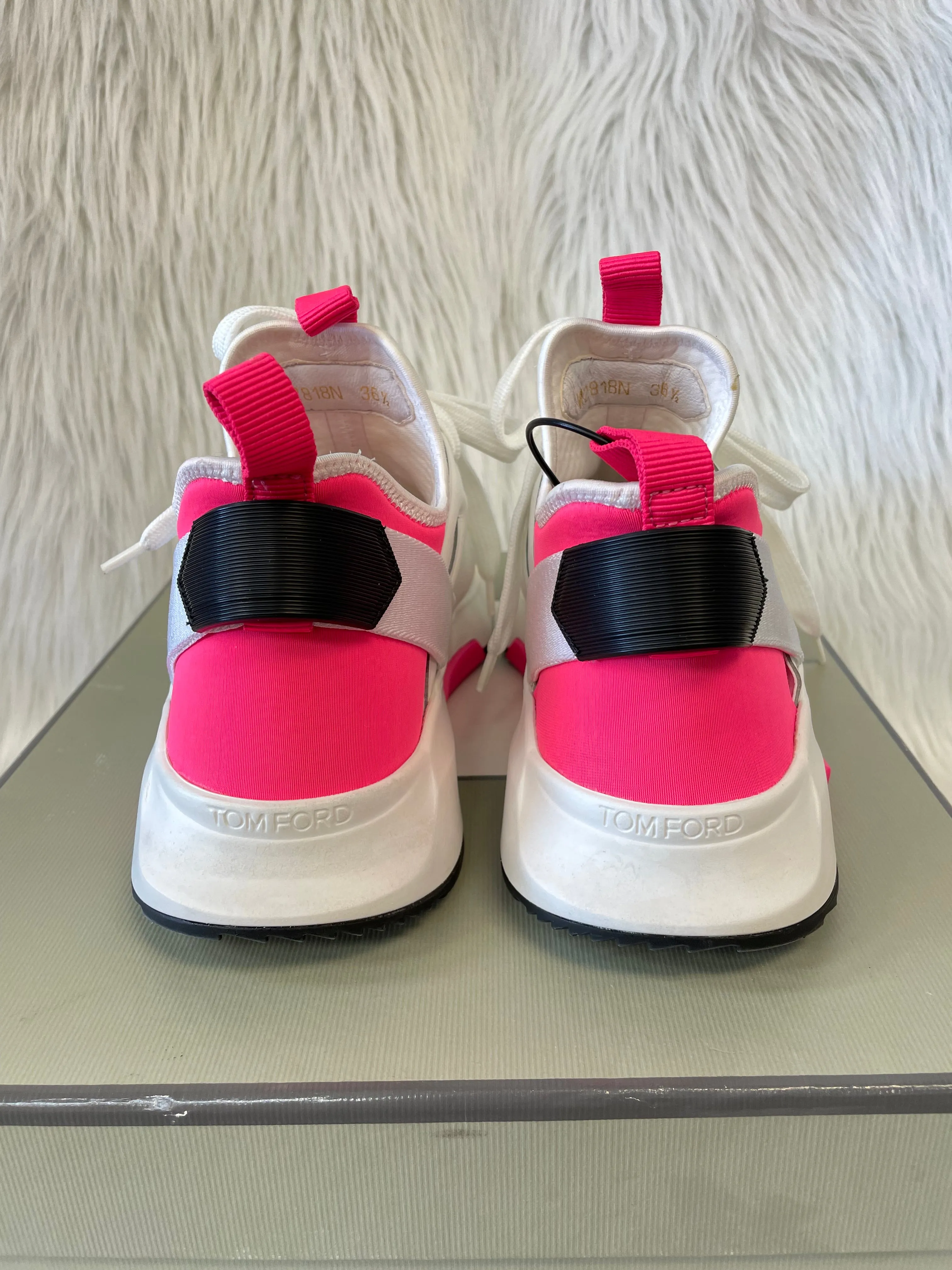 Pink & White Shoes Luxury Designer Tom Ford, Size 6