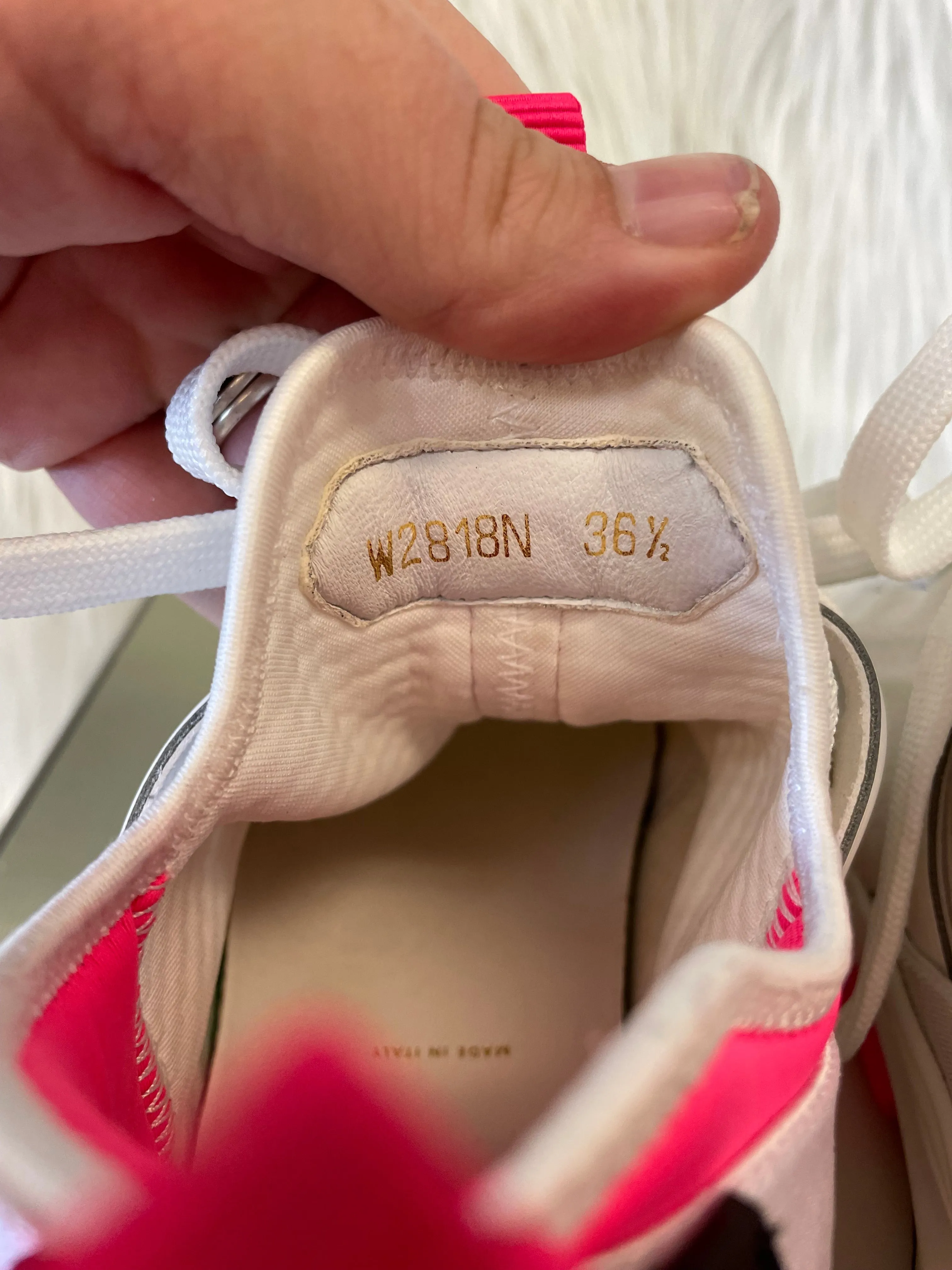 Pink & White Shoes Luxury Designer Tom Ford, Size 6
