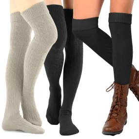 TeeHee Socks Women's Casual Acrylic Over the Knee Bright 3-Pack (10859)