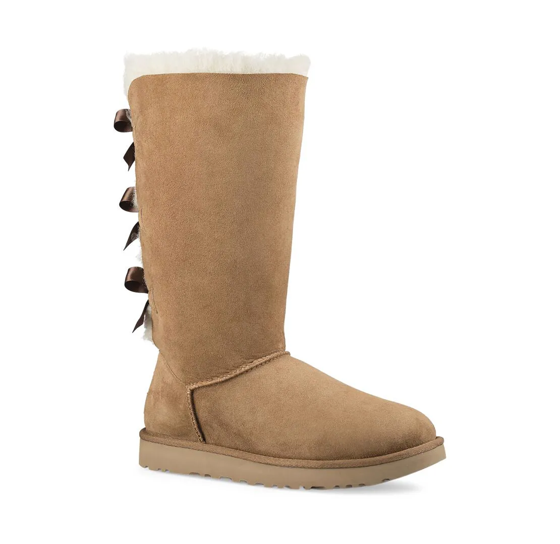 UGG Womens Bailey Bow Tall II Boots – Classic Chestnut Color (Model 1016434)