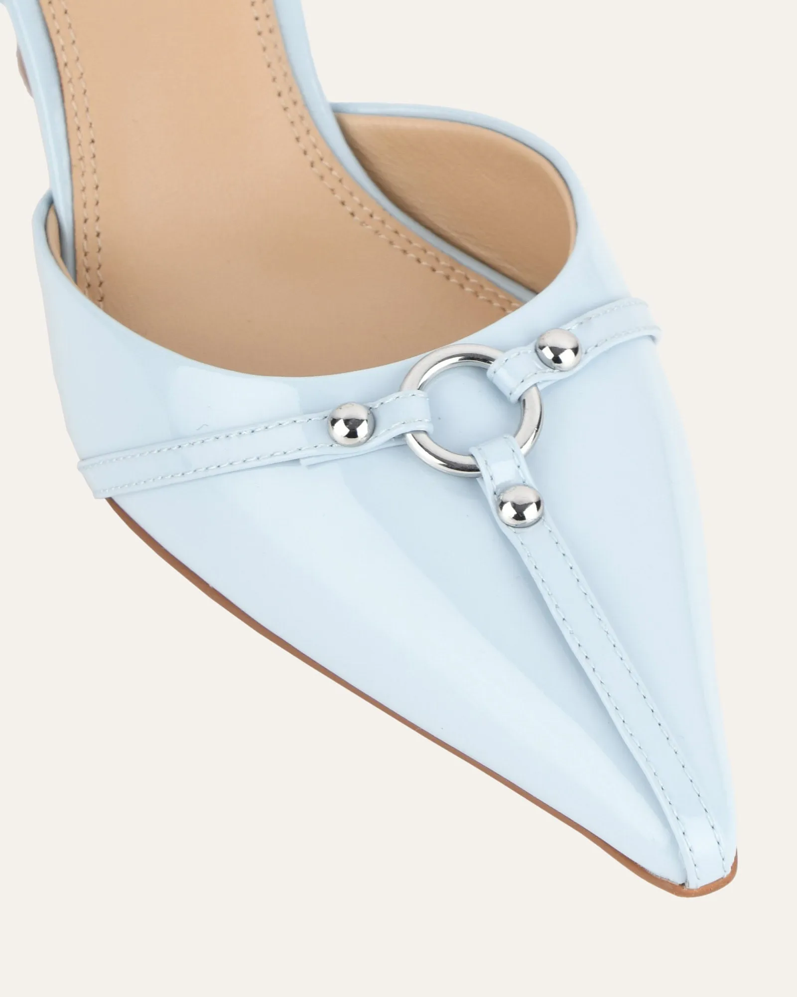 YURI Elegant Sky Blue Patent High Heels