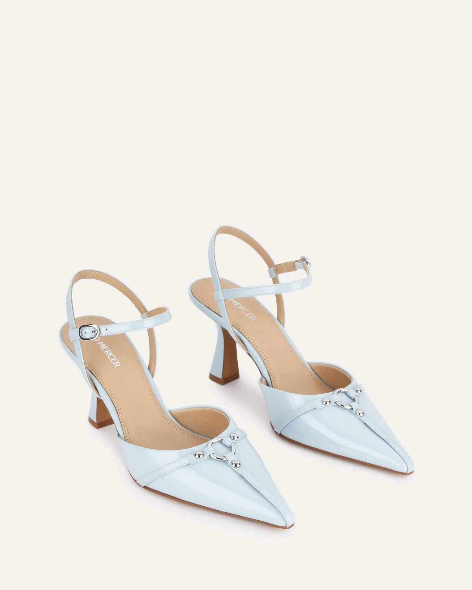 YURI Elegant Sky Blue Patent High Heels